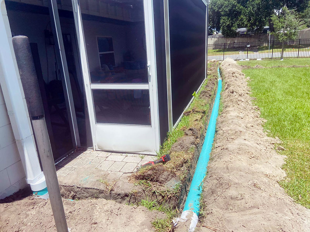 Landscape Drainage at Quality Services in Lake Mary, Florida